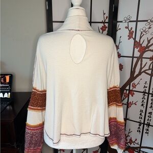 Free People Cozy Multicolor Knit Sweater